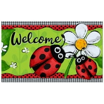 CounterArt "Ladybug Welcome" Indoor/Outdoor Entryway Floor Mat 29.5" by 17.75"
