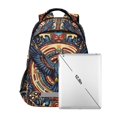 thumbnail image 7 of FORMRS Unisex Backpack Elementary School Travel Bookbag with Reflective Stripes, Blue Geometric Eagle, 7 of 7