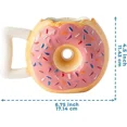 thumbnail image 4 of Tazas de cerámica con forma de donut - Deliciosas chispas de donut - Ideales para café, té, chocolate caliente y más - Regalos divertidos de tazas de café - Rosa, 4 of 4