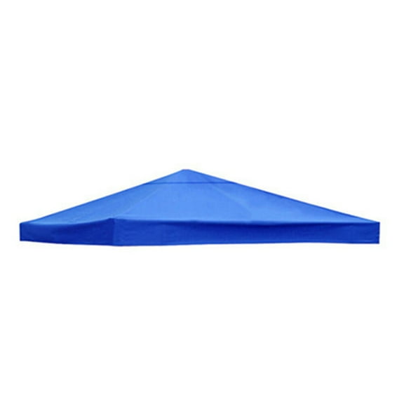 WSSYzyzf 10x10 FT Gazebo Replacement Canopy Double Layer Outdoor Patio Garden Tent Waterproof Sun Resistant Durable Cover with Reinforced Corners Easy Installation Blue (1 Tier)