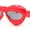 Red - Black, variant on Girls Kids Size Bubble Thick Bloated Plastic Cat Eye Sunglasses Red - Black
