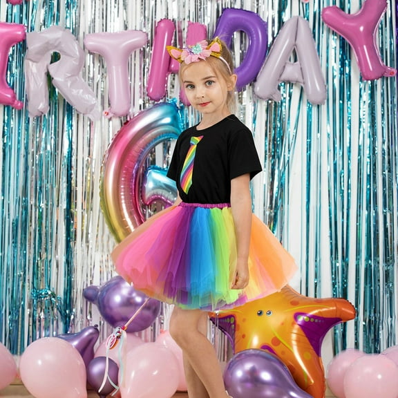 Tutu Dresses for Toddler Girls Multicolour Tutu Layered Skirt Princess Dress up Ballet Dress for Girls 2-4 Years Mardi Gras for Girl