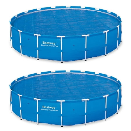 Bestway 18 Foot Round Above Ground Swimming Pool Solar Heat Cover (2 (Best Way To Heat Up Pizza In The Microwave)
