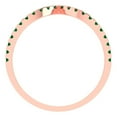 thumbnail image 5 of 0.1725 ctw Wedding Band for Women - 18K Rose Gold Simulated Emerald Stackable Eternity Ring, 5 of 6