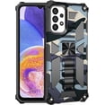 thumbnail image 2 of Slim Fit Phone Case for Samsung Galaxy A23 4G/5G, Army Camouflage Case with Military Grade Protection Drop-Tested and Built-in Kickstand Cover for Samsung Galaxy A23,MC Navy Blue, 2 of 10