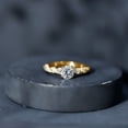 thumbnail image 6 of Rosec Jewels Certified Lab Grown Diamond Designer Engagement Ring - 6 MM - EF-VS Quality, 10K Yellow Gold, US 12.50, 6 of 9