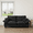 Black, variant on 76" Loveseat Sofa, Modular Couch, Chenille Sofa with curved armrests and foam cushion for apartments and small living rooms, Grey