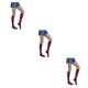 thumbnail image 5 of Sonducket Rayas Calcetines altos Calcetería Juegos deportivos Calentadores Día de San Valentín para diario Fiesta de Halloween Raya negra fucsia Type1 Sonducket CBP376829, 5 of 6