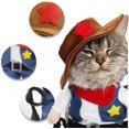 thumbnail image 2 of Disfraz de perro vaquero con sombrero. Ropa para perros. Disfraces de Halloween para gatos y perros pequeños (XS)., 2 of 5