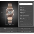 thumbnail image 5 of Reloj de Cuarzo electrónico pequeño y clásico para Mujer, Reloj Digital Delgado y Cuadrado de Acero Inoxidable, Reloj Digital Hs, 5 of 5
