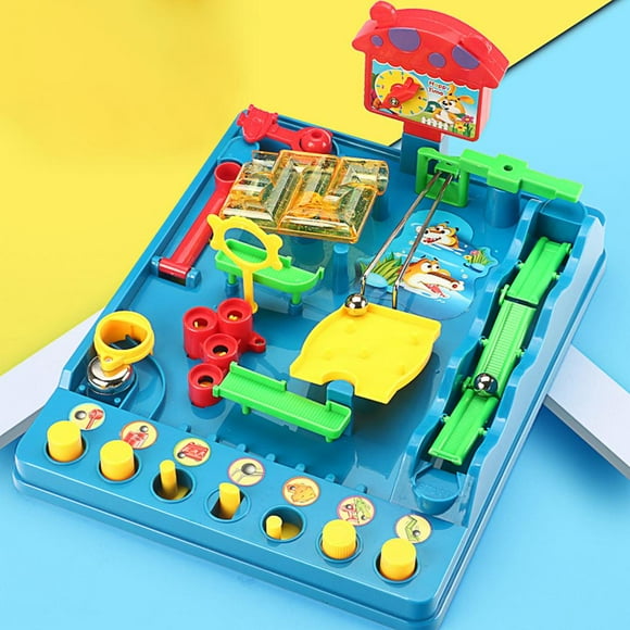 Marble Puzzle Maze Children Challenge Maze Track Board Game Educational Thinking