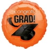 Anagram Congrats Grad School Colors Graduation 18" Foil Balloon, Orange