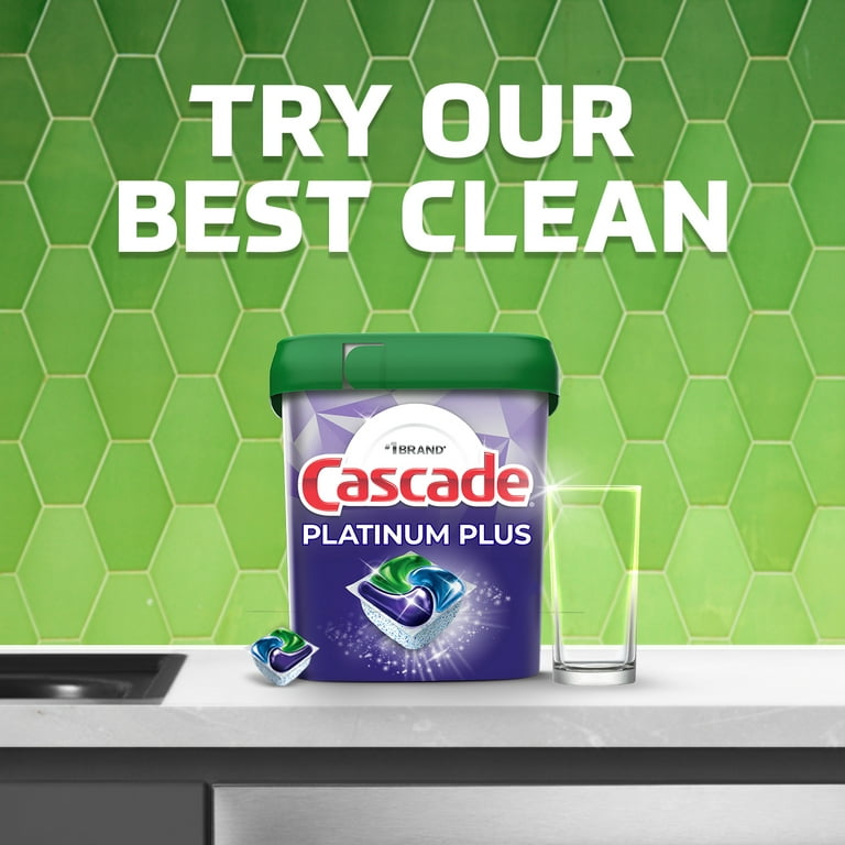Cascade Platinum ActionPacs Dishwasher Detergent Tabs, 14 Count