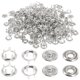 thumbnail image 1 of IDEANATEGRATE 100Ud Botones Prong Plata Para Coser Presillas Prácticas En Tela, 1 of 6