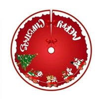 AuroraX Stylish Classic Christmas Tree Skirt Small Merry Xmas Tree Mat 35" for Xmas Indoor Outdoor Decorations