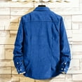 thumbnail image 2 of Annhoo Men's Button Up Shirts Corduroy Long Sleeve Loose Pocket Cardigan Casual Daily Tops Fall Comfy Collared Blouses, 2 of 3