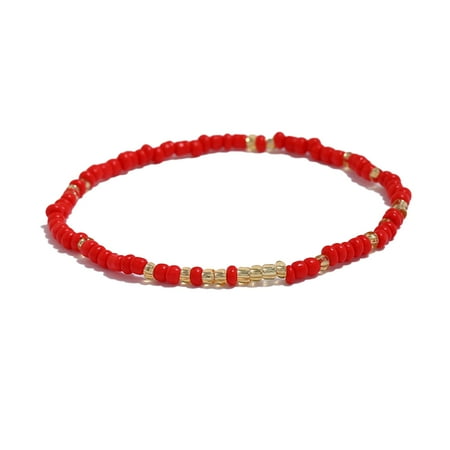 

3pcs Colorful Rice Bead Bracelets Unique Simple Colour-fast Ankles Chains Multi-purpose Chic Girls Anklets Feet Decor 19