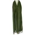 thumbnail image 1 of Best Desu PTSDARKGR Foulard Châle Pashmina à Pompons Vert Foncé, 1 of 1