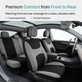 thumbnail image 6 of FH Group Universal Fit Flat Cloth Car Seat Cover Set For Car Truck SUV Van - Full Set Gray, 6 of 9