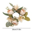 thumbnail image 6 of 2Pcs Simulated Lily Candle Ring Under $5! Yannianjz Simulated Lily Rose Candlestick Wreath, Floral Table Decor, Valentines Day Centerpiece, Wedding Decor, Home Decor Wreath, Candle Holder Ring, 6 of 9