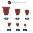 thumbnail image 4 of The HC Companies 6 Inch Eclipse Round Planter with Saucer - Indoor Outdoor Plant Pot for Flowers, Vegetables, and Herbs, Clay, 4 of 6