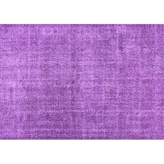 Ahgly Company Indoor Rectangle Abstract Purple Contemporary Area Rugs, 5' x 8'