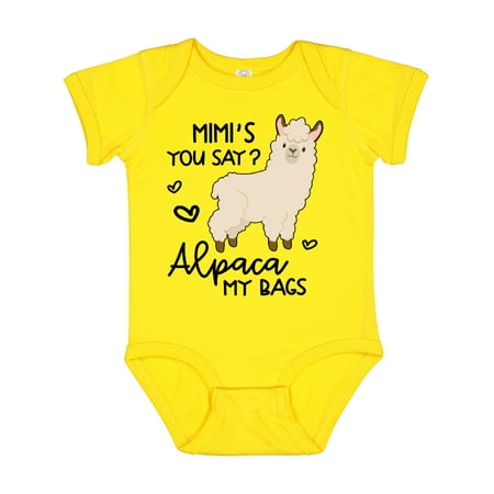 

Inktastic Mimi s You Say Alpaca My Bags Gift Baby Boy or Baby Girl Bodysuit