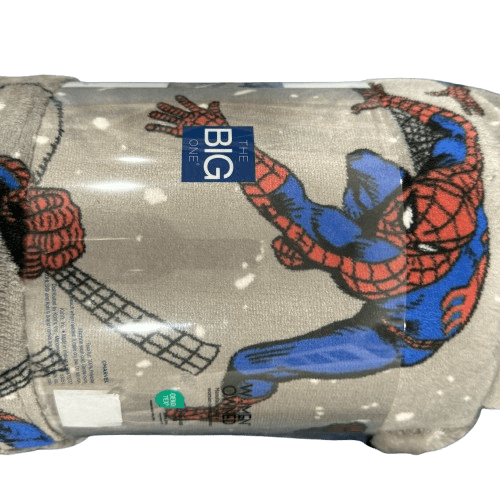 The Big One Oversized Spider-Man Plush Throw Blanket, Gray Spiderman 5ft x 6ft