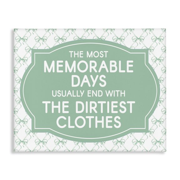Stupell Industries Cottage Memorable Days Laundry Phrase Canvas Art, 20 x 16, by Lettered and Lined