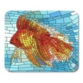 thumbnail image 1 of JSDART Tapis de Souris Coloré Pastel de Poisson Doré Vitrail Orange 9x10 Pouces, 1 of 1
