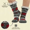 thumbnail image 5 of LazyOne Plush Nonskid Socks, Fuzzy Socks with Cute Designs for Women, Sherpa Fleece-Lined Socks (Cabin Moose), 5 of 5