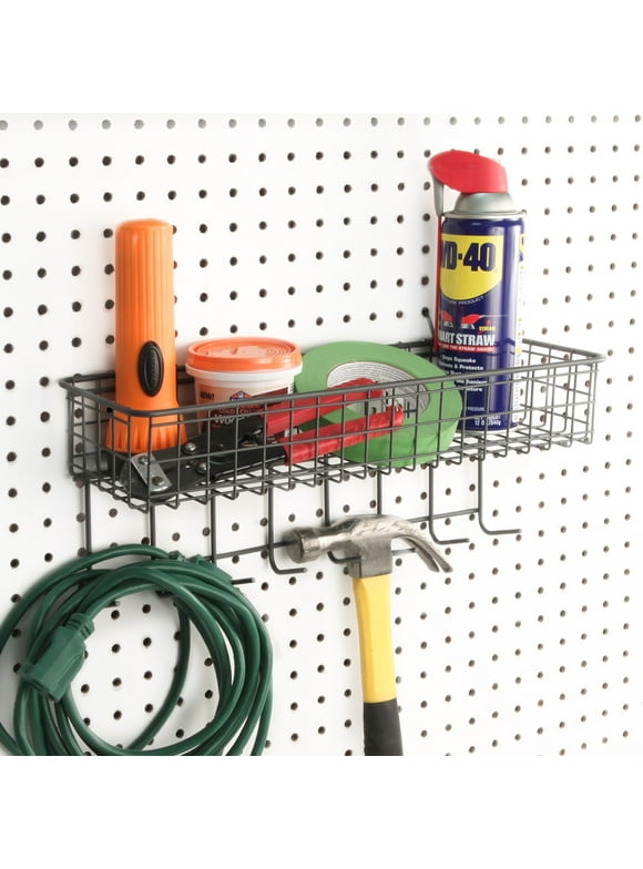 Pegboard Baskets in Wall Organization