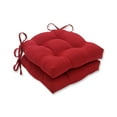 thumbnail image 2 of Set of 2 Cherry Red Indoor/Outdoor Reversible Chair Pads 16", 2 of 2