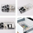 Plastic Cable Management Box with Lid and 10 Wire Ties, Portable Clear