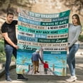 thumbnail image 5 of to My Grandson Blanket, Grandson Gifts from Grandma Grandpa Grandparents, Blanket Gifts for Christmas Birthday Graduation Anniversary Thanksgiving, Idea Gifts Throw Blanket, 5 of 6