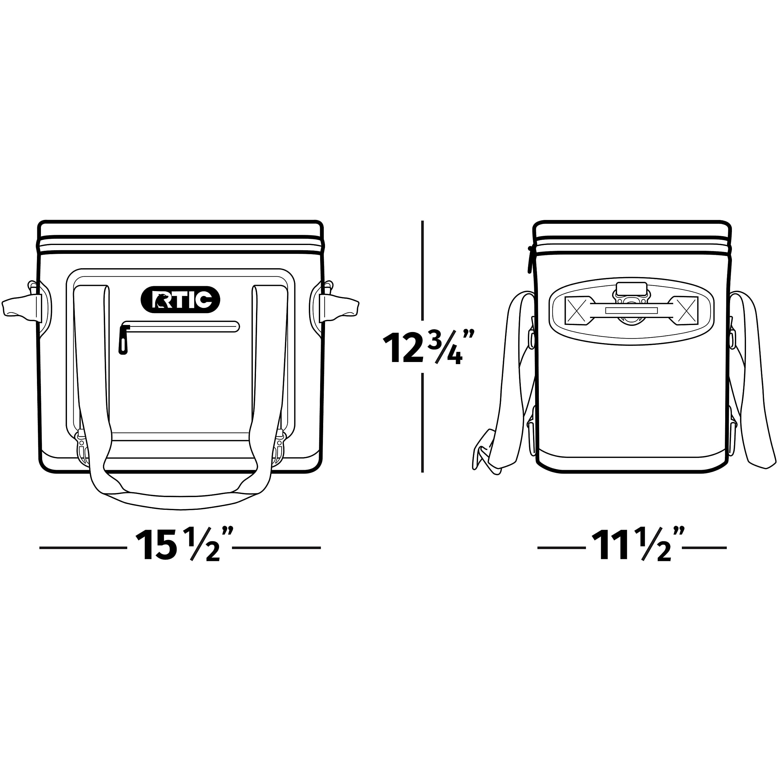 RTIC Soft Cooler 30 Can, Insulated Bag Portable Ice Chest Box for