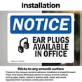 thumbnail image 3 of (2 Pack) Ear Plugs Available In Office Sign, 3 of 7