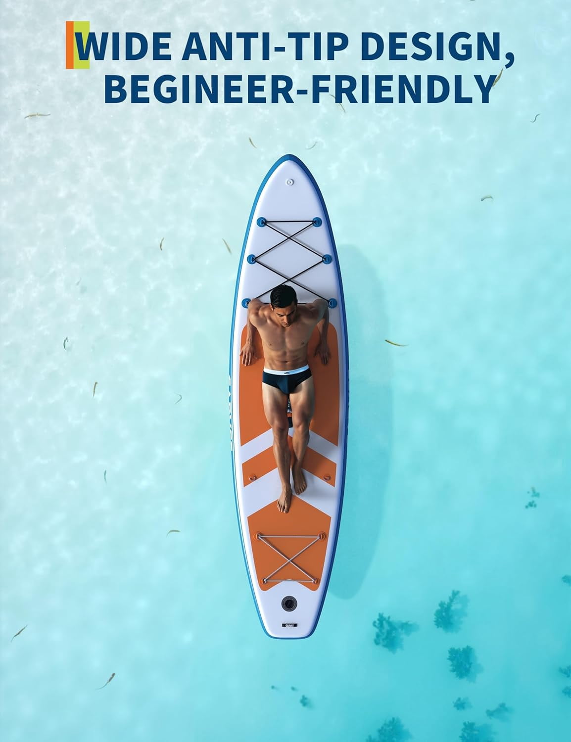 QinaQin Inflatable Paddle Board Set, 11 Ft or 10.6 Ft SUP with EVA Deck, Air Pump and Carry Bag for All Skill Levels