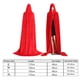 thumbnail image 2 of Injueey Halloween medieval Wicca Vampire Robe Cape Disfraces Capa de terciopelo con capucha Kits de decoración para fiestas rojo METRO, 2 of 5