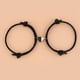 thumbnail image 1 of Pulsera ajustable con hebilla magnética en forma de corazón en blanco y negro de moda para parejas, pulsera tejida con cuerda para mejores amigos, 1 of 6