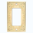 thumbnail image 5 of Metal Light Switch Plate Cover Antique Pastel Floral Tile Frame Yellow FLW077, 5 of 13