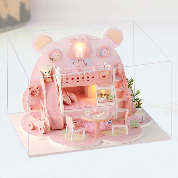 HEANUJJ Assembler Villa Mini Maison Modèle pour Décorer Jouet en Plastique pour Enfants Couleurs Assorties avec Instructions DIY