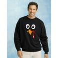 thumbnail image 3 of Tstars Turkey Face Shirt Gobble Funny Thanksgiving Long Sleeve Shirts for Men Medium Black, 3 of 5