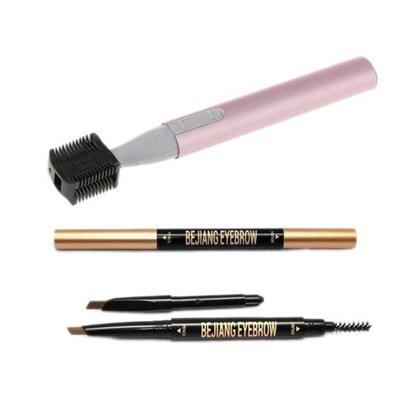 Doble Extremo Ceja Automática Cepillo de Cejas con Lápiz de +Cepillo Eléctrico Rasurador de cabellero Bikiní