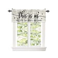 thumbnail image 2 of Kitchen Cafe Valance Curtain for Small Windows,Vintage Farmhouse Wooden Board Rod Pocket Valances This is Us Our life Our Story Our Home Window Treatment for Living Room/Bedroom/Bathroom,42x12in, 2 of 9
