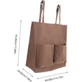 thumbnail image 2 of Janitorial Cart Bag, 17.68x15.72x7.86in Replacement Cart Trash Collecting Amenity Bag for Housekeeping Commercial Janitorial Cleaning, Coffee, 2 of 9