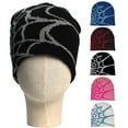 thumbnail image 5 of Twinkseal Halloween Knitted Winter Hat Spider Web Print Knitted Unisex Beanie Hat Halloween Party High Elasticity Anti-shrink Contrast Color Outdoor Resistant, 5 of 8