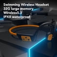 thumbnail image 3 of Swimming  Headset, Lightweight Bone Conduction Headset  for Sports Orange,Yellow, 3 of 7