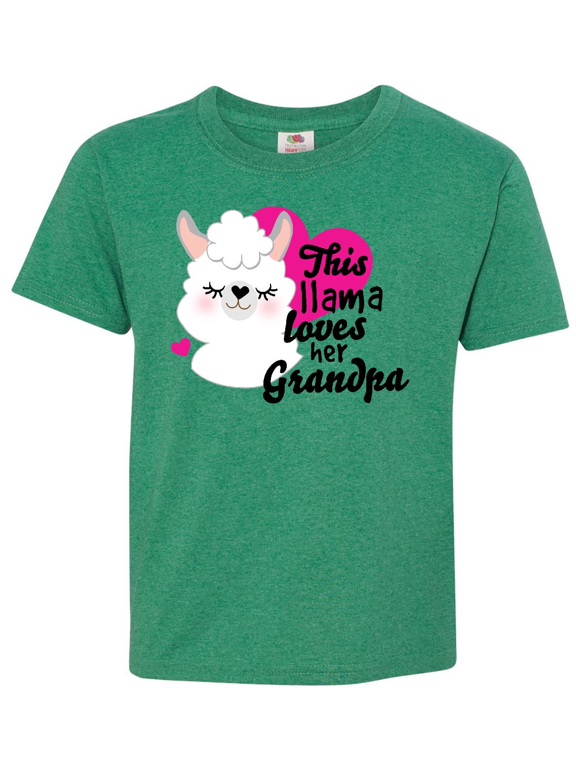 Download Valentines Day This Llama Loves Her Grandpa Youth T-Shirt ...
