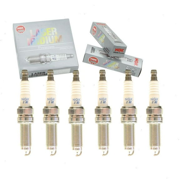 6 pc NGK Laser Iridium Spark Plugs compatible with Acura TLX 3.5L V6 2015-2020